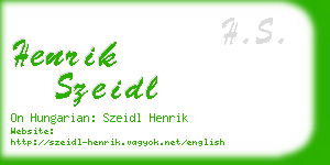 henrik szeidl business card